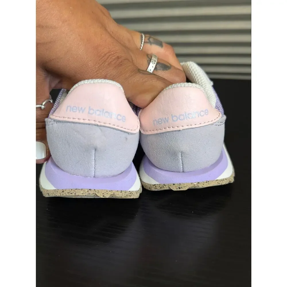 New Balance IH237HL Kids Size 10 Purple Pink Sneakers Running Shoes Hook Lace